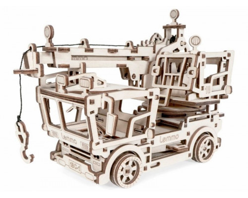 Деревянный конструктор Lemmo Кран ЛТ-18С, 116 деталей