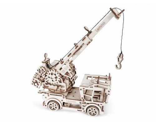 Деревянный конструктор Lemmo Кран ЛТ-18С, 116 деталей