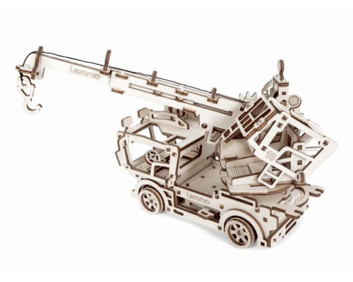 Деревянный конструктор Lemmo Кран ЛТ-18С, 116 деталей