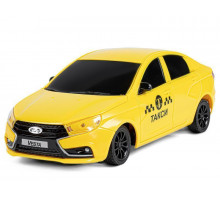 Радиоуправляемая машина AUTODRIVE Lada Vesta такси, 1/16, желтый, 40MHz, в/к 35*16,5*12,5см