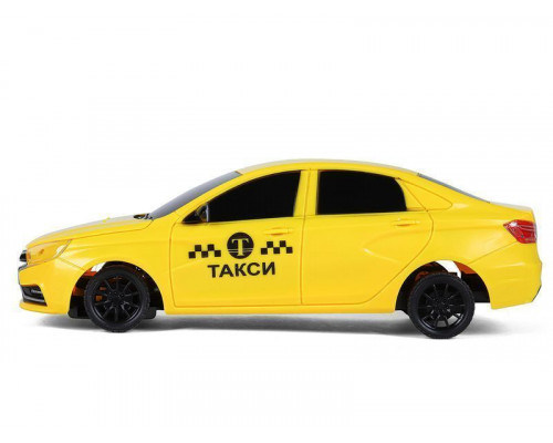 Радиоуправляемая машина AUTODRIVE Lada Vesta такси, 1/16, желтый, 40MHz, в/к 35*16,5*12,5см