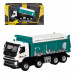 Машина АВТОПАНОРАМА Volvo самосвал, зеленый, 1/50, свет, звук, в/к 28*14*10 см