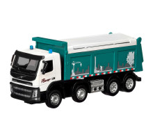 Машина "АВТОПАНОРАМА" Volvo самосвал, зеленый, 1/50, свет, звук, в/к 28*14*10 см