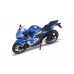 Мотоцикл АВТОПАНОРАМА SUZUKI GSR-R1000, 1/12, металл, синий, свободный ход колес