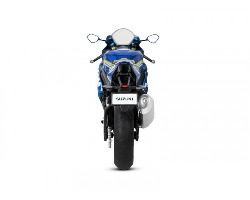 Мотоцикл АВТОПАНОРАМА SUZUKI GSR-R1000, 1/12, металл, синий, свободный ход колес