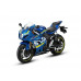 Мотоцикл АВТОПАНОРАМА SUZUKI GSR-R1000, 1/12, металл, синий, свободный ход колес