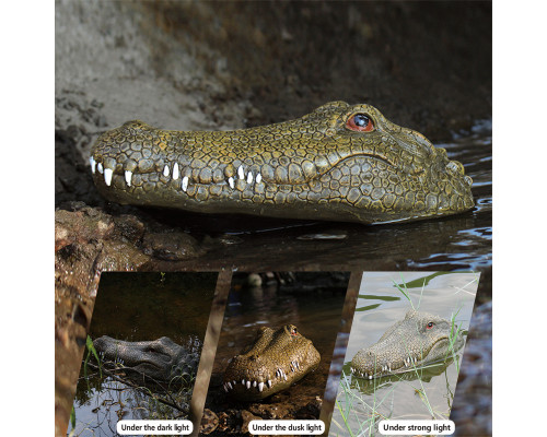 Радиоуправляемый катер Flytec V002 Крокодил, зеленый 2.4G RTR