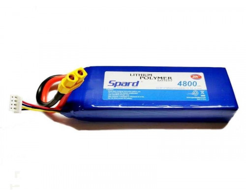 Аккумулятор Li-Po Spard 4800mAh, 11,1V, 20C, XT60