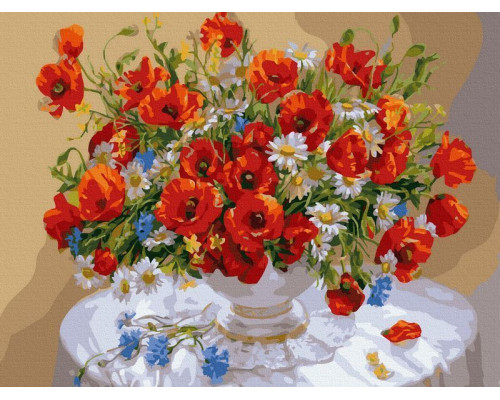 Картина по номерам с цветной схемой 40х50 ДАНДОРФ О. МАКИ (25 цветов)