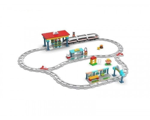 Конструктор CADA скоростной железная дорога (112 деталей), интерактивная, с сенсорами