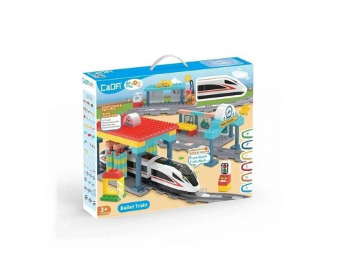 Конструктор CADA скоростной железная дорога (112 деталей), интерактивная, с сенсорами