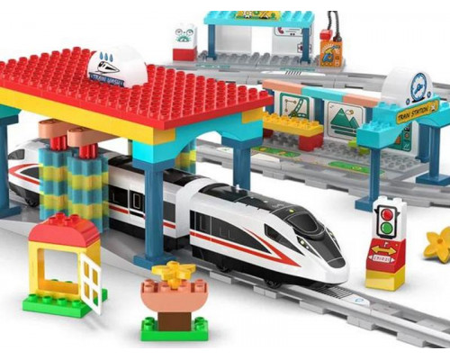 Конструктор CADA скоростной железная дорога (112 деталей), интерактивная, с сенсорами