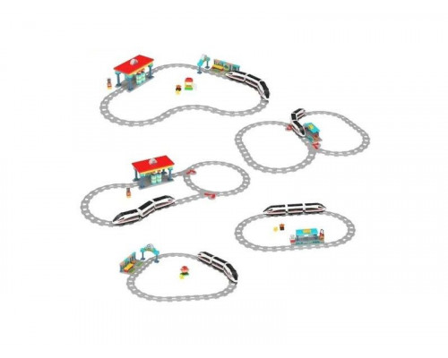 Конструктор CADA скоростной железная дорога (112 деталей), интерактивная, с сенсорами