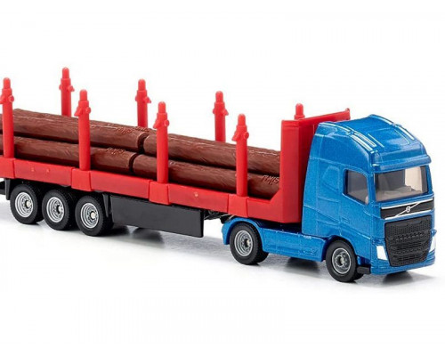 Лесовоз Siku 1659 Тягач с платформой с бревнами 1/87