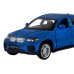 Машина АВТОПАНОРАМА BMW X6, 1/43, синий, инерция, откр. двери, в/к 17,5*12,5*6,5 см
