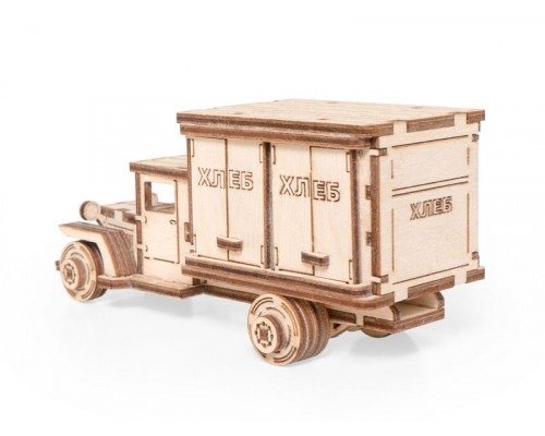 Деревянный конструктор Lemmo Грузовичок ЛТ фургон, 62 детали