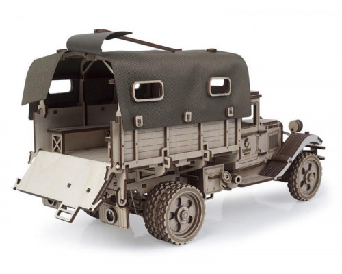 Деревянный конструктор Lemmo Грузовик с тентом, 261 деталь