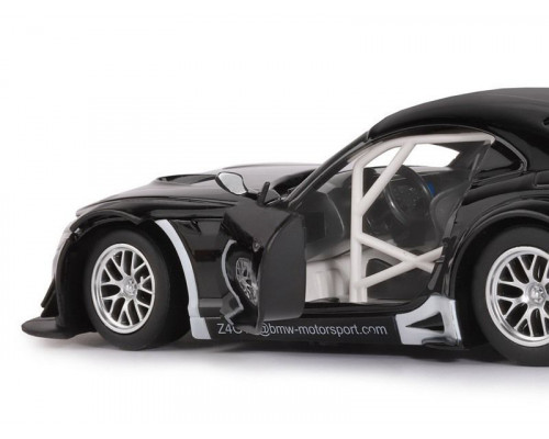 Машина АВТОПАНОРАМА BMW Z4 GT3, черный, 1/24, свет, звук, в/к 24,5*12,5*10,5 см