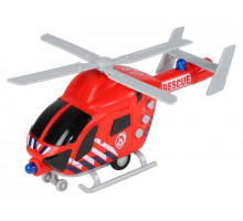 Вертолет AUTODRIVE 20см инерц. на бат. со светом и звуком, красный,  в/к 22,5*10*13,5, ,