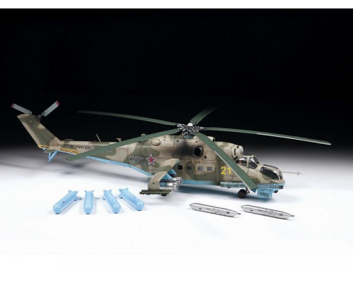 Сборная модель ZVEZDA Советский ударный вертолёт Ми-24П, 1/48