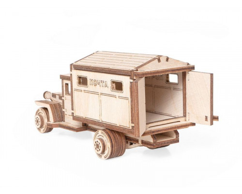 Деревянный конструктор Lemmo Грузовичок ЛТ почта, 49 деталей