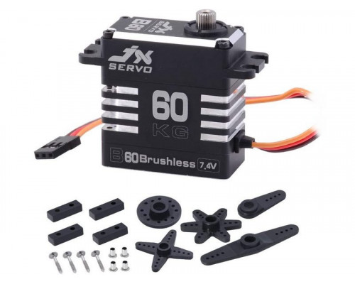 Сервомашинка цифровая JX Servo B60 (87г/62/0.11/7.4V) бесколлекторная, Full metal