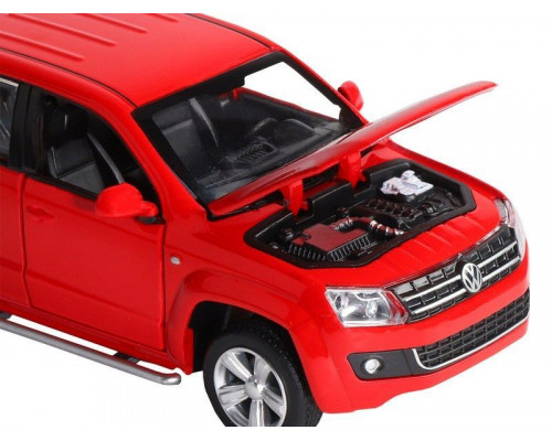 Машина АВТОПАНОРАМА Volkswagen Amarok, красный, 1/30, свет, звук, инерция, в/к 20*10*11 см