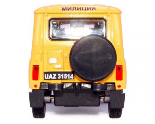 Машина Autotime UAZ 31514 милиция СССР 1:36