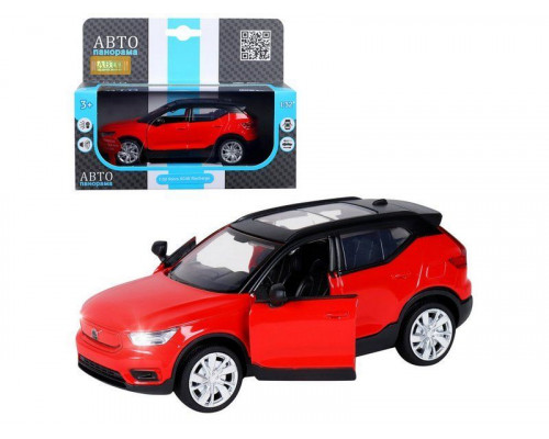 Машина АВТОПАНОРАМА Volvo XC40, 1/32, красный, инерция, свет, звук, в/к 17,5*13,5*9 см