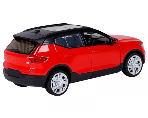 Машина АВТОПАНОРАМА Volvo XC40, 1/32, красный, инерция, свет, звук, в/к 17,5*13,5*9 см