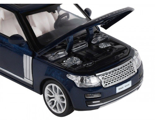 Машина АВТОПАНОРАМА 2013 Range Rover, темно-синий, 1/34, свет, звук, инерция, в/к 17,5*13,5*9 см