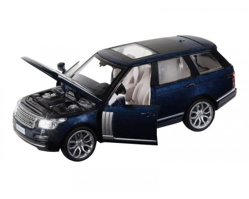 Машина АВТОПАНОРАМА 2013 Range Rover, темно-синий, 1/34, свет, звук, инерция, в/к 17,5*13,5*9 см