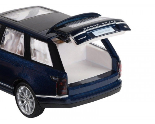 Машина АВТОПАНОРАМА 2013 Range Rover, темно-синий, 1/34, свет, звук, инерция, в/к 17,5*13,5*9 см