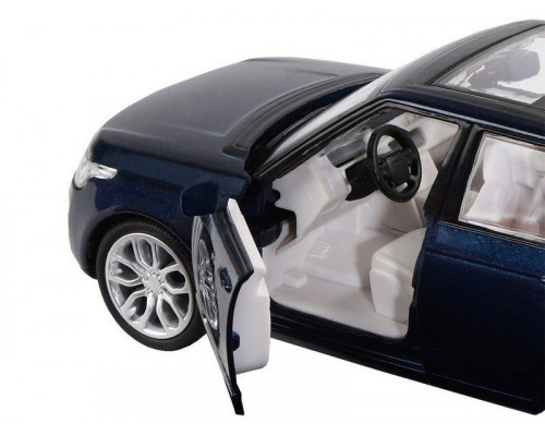 Машина АВТОПАНОРАМА 2013 Range Rover, темно-синий, 1/34, свет, звук, инерция, в/к 17,5*13,5*9 см