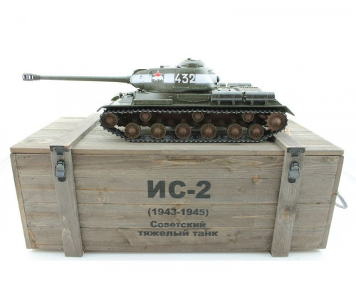 Р/У танк Taigen 1/16 ИС-2 модель 1944, СССР, зеленый, 2.4G, деревянная коробка