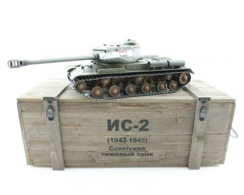 Р/У танк Taigen 1/16 ИС-2 модель 1944, СССР, зеленый, 2.4G, деревянная коробка