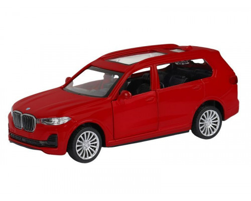 Машина АВТОПАНОРАМА BMW X7, 1/44, красный металлик, откр. двери, в/к 17,5*12,5*6,5 см