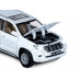 Машина АВТОПАНОРАМА Land Cruiser Prado, 1/24, белый, свет, звук, в/к 24,5х12,5х10,5 см