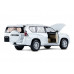 Машина АВТОПАНОРАМА Land Cruiser Prado, 1/24, белый, свет, звук, в/к 24,5х12,5х10,5 см