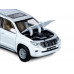 Машина АВТОПАНОРАМА Land Cruiser Prado, 1/24, белый, свет, звук, в/к 24,5х12,5х10,5 см