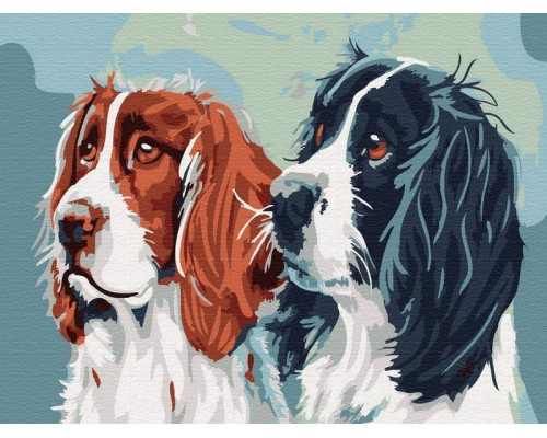 Картина по номерам 15х20 ДВА ОХОТНИКА (12 цветов)