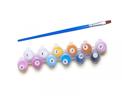 Картина по номерам 15х20 ДВА ОХОТНИКА (12 цветов)