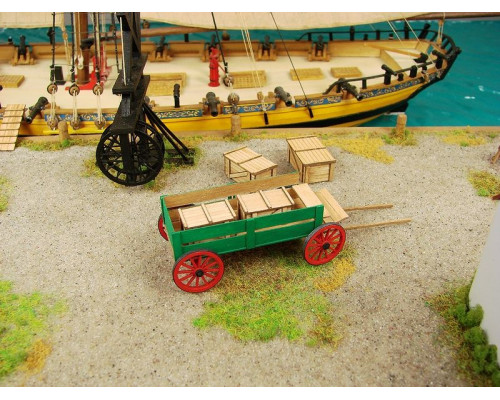 Сборная картонная модель Shipyard телега (№69), 1/72