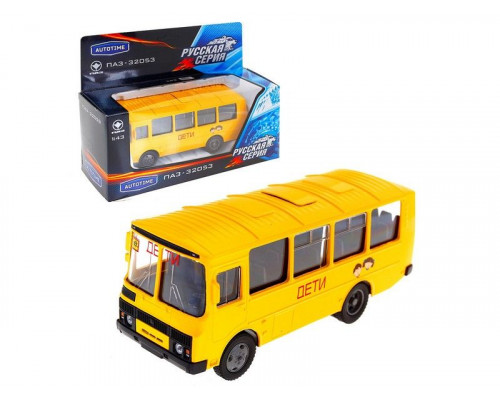Машина Autotime ПАЗ-32053 школьный автобус 1:43