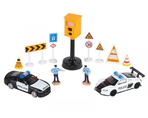 Набор АВТОПАНОРАМА Полиция, 1/46, инерция, в/к 30*13*10 см