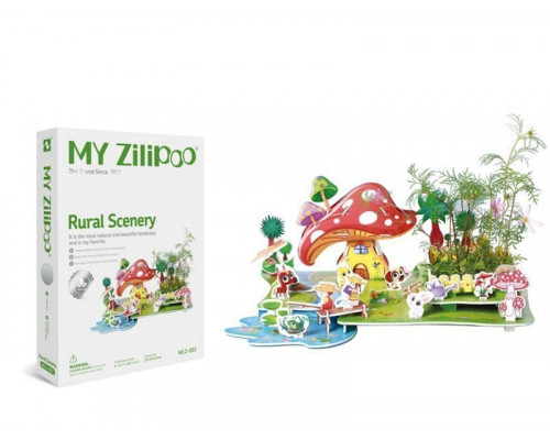 3D пазл из пенокартона СЕЛЬСКИЙ ПЕЙЗАЖ (34 детали)