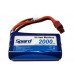 Аккумулятор Li-Ion Spard 2000mAh, 7,4V, 15C, T‐plug для Remo Hobby 1/16, Himoto 1/18