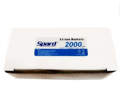 Аккумулятор Li-Ion Spard 2000mAh, 7,4V, 15C, T‐plug для Remo Hobby 1/16, Himoto 1/18