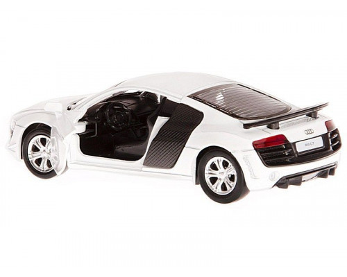 Машина АВТОПАНОРАМА Audi R8 GT, белый металлик, 1/43, инерция, в/к 17,5*12,5*6,5 см