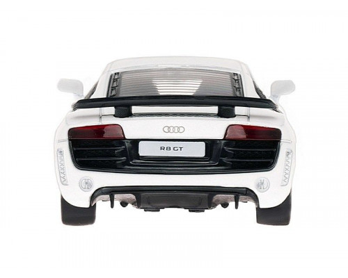 Машина АВТОПАНОРАМА Audi R8 GT, белый металлик, 1/43, инерция, в/к 17,5*12,5*6,5 см